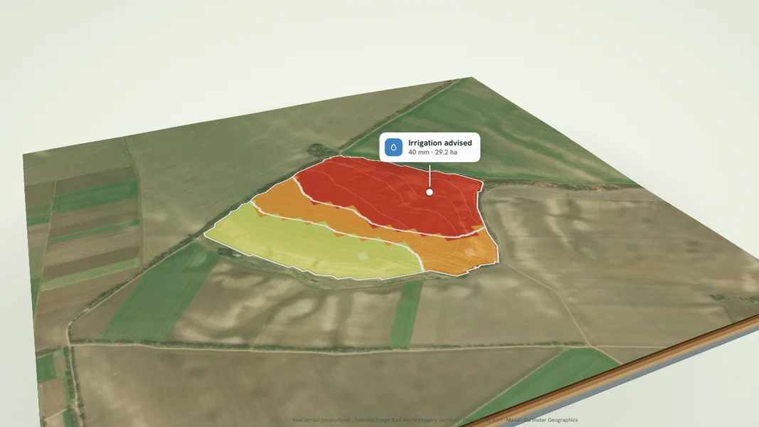 What is worth doing today, and where? Meteon Microclimate 3D model on a real field.